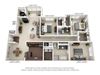 greystone falls three bedroom with sunroom floor plan